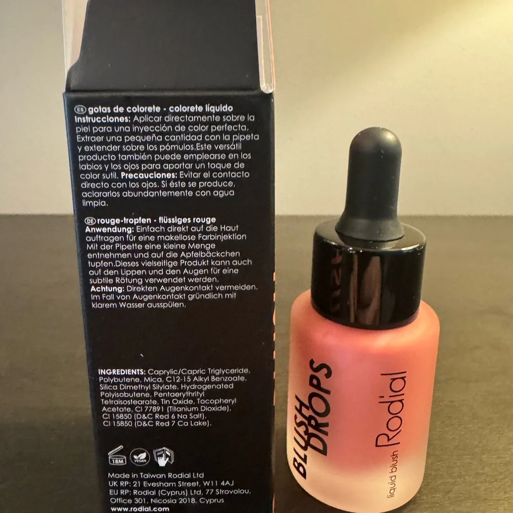 Rodial Blush Drops Frosted Pink 15 ml .5 oz Full Size NIB